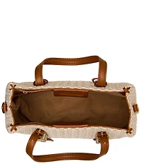 Steve Madden INDIEE Mini Box Straw Tote Handle Bag