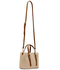 Steve Madden INDIEE Mini Box Straw Tote Handle Bag