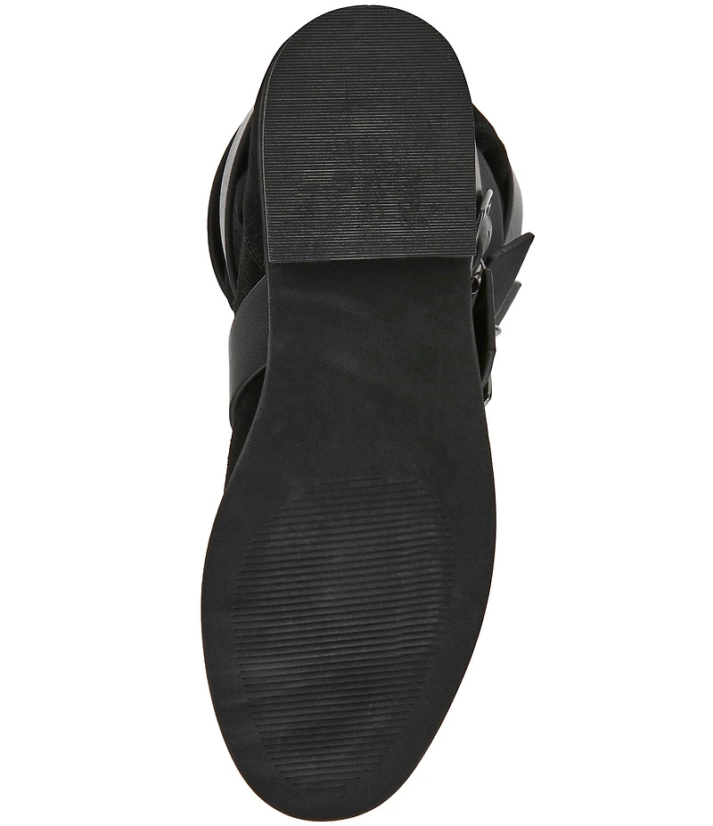 Steve Madden Indio Suede Multi Strap Buckle Hardware Tall Boots