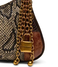 Steve Madden Irina Snake Print Patchwork Shoulder Bag