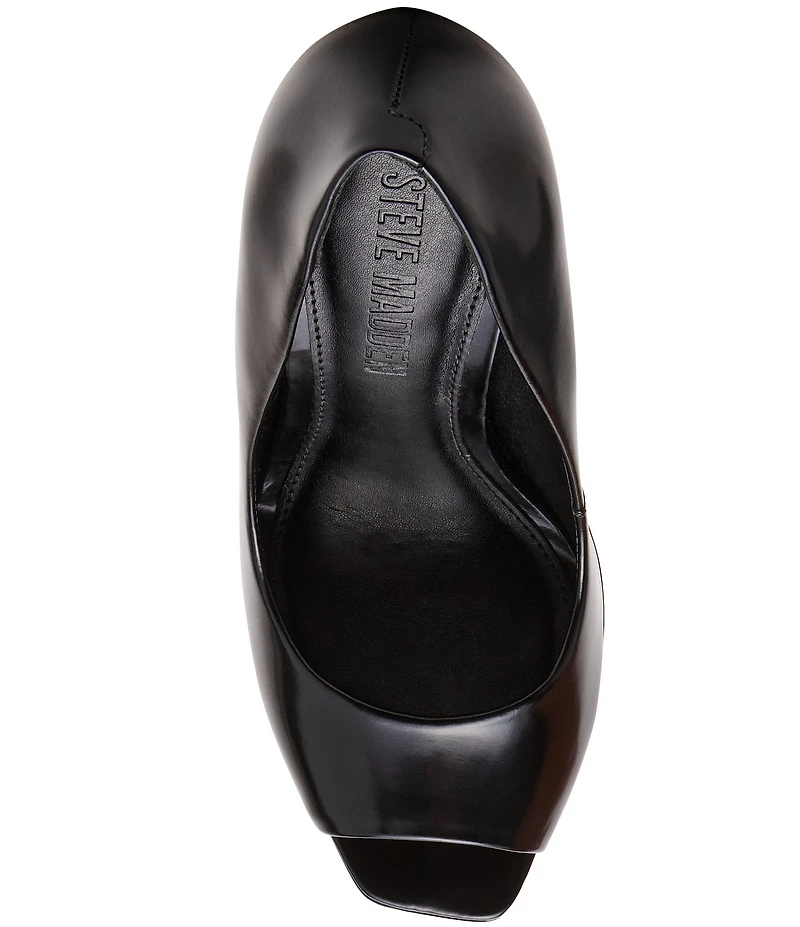 Steve Madden Ives Leather Peep Toe Platform Stiletto Pumps