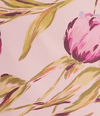 Steve Madden Jaila Floral Print Cowl Neck Sleeveless Scarf Maxi Dress