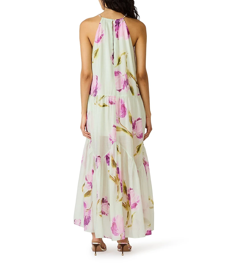 Steve Madden Jamie Halter Floral Maxi Dress