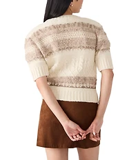 Steve Madden Janae V-Neck Half Sleeve Cardigan Top