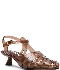 Steve Madden Jelina Jelly Fisherman Kitten Heel Sandals