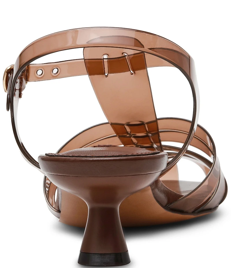 Steve Madden Jelina Jelly Fisherman Kitten Heel Sandals