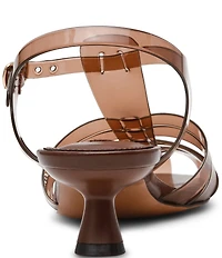 Steve Madden Jelina Jelly Fisherman Kitten Heel Sandals