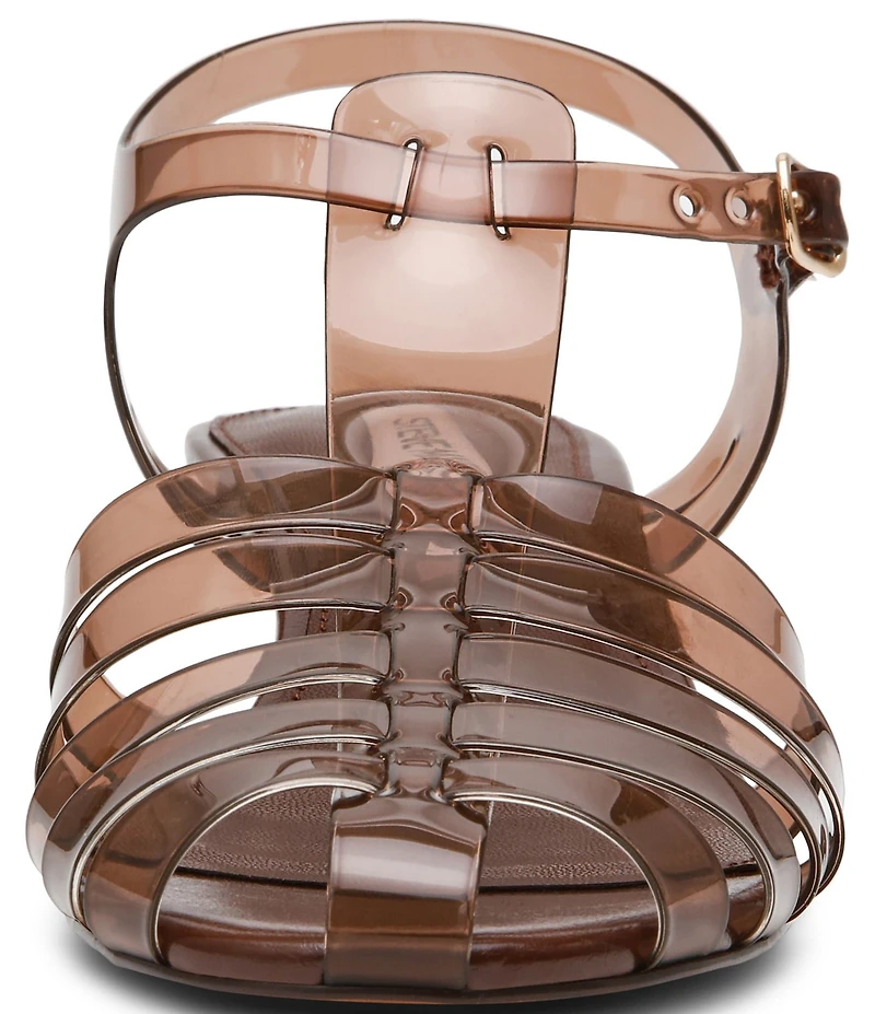 Steve Madden Jelina Jelly Fisherman Kitten Heel Sandals