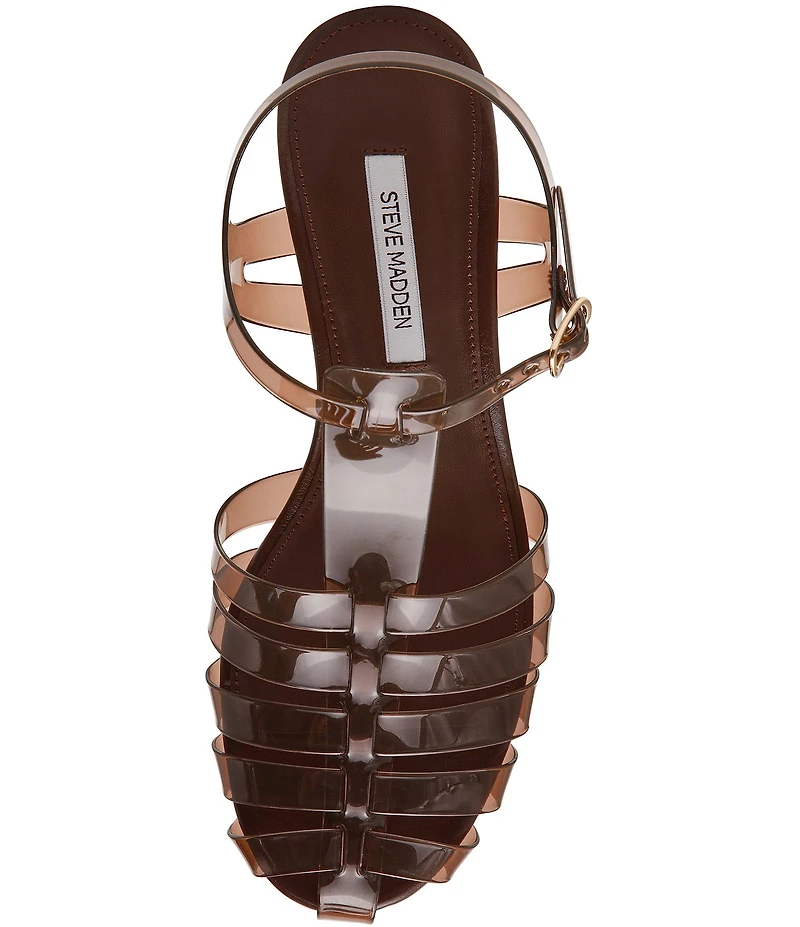 Steve Madden Jelina Jelly Fisherman Kitten Heel Sandals