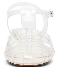 Steve Madden Jelina Vinyl Fisherman Kitten Heel Sandals