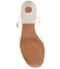 Steve Madden Jelina Vinyl Fisherman Kitten Heel Sandals