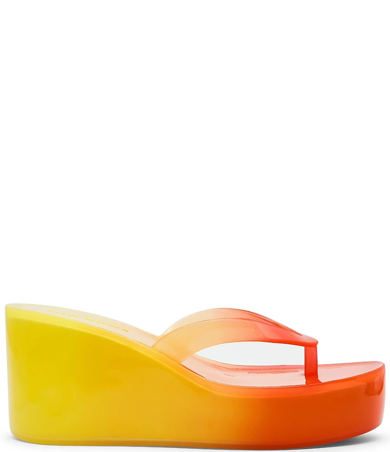 Steve Madden Jella Ombre Jelly Platform Thong Sandals