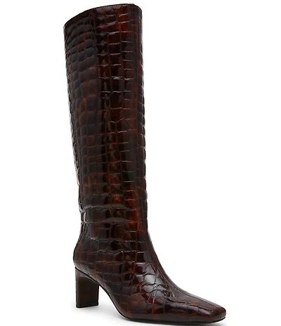 Steve Madden Jendi Tortoise Print Croco Embossed Tall Boots