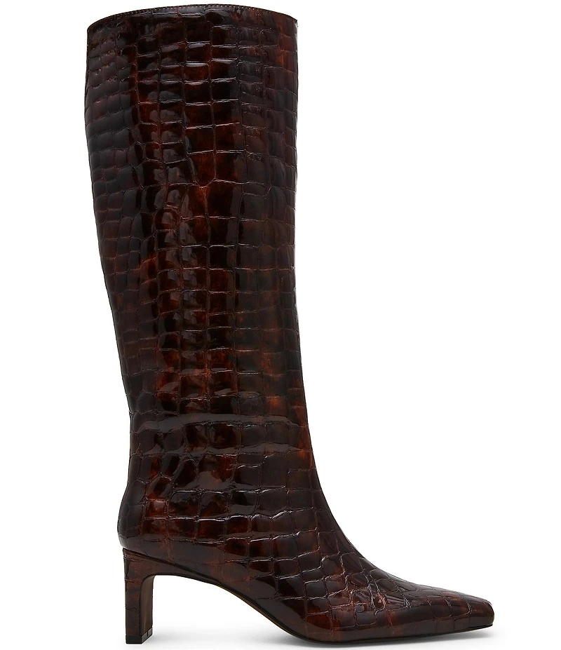 Steve Madden Jendi Tortoise Print Croco Embossed Tall Boots