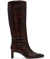 Steve Madden Jendi Tortoise Print Croco Embossed Tall Boots