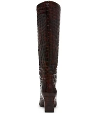 Steve Madden Jendi Tortoise Print Croco Embossed Tall Boots