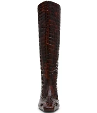 Steve Madden Jendi Tortoise Print Croco Embossed Tall Boots
