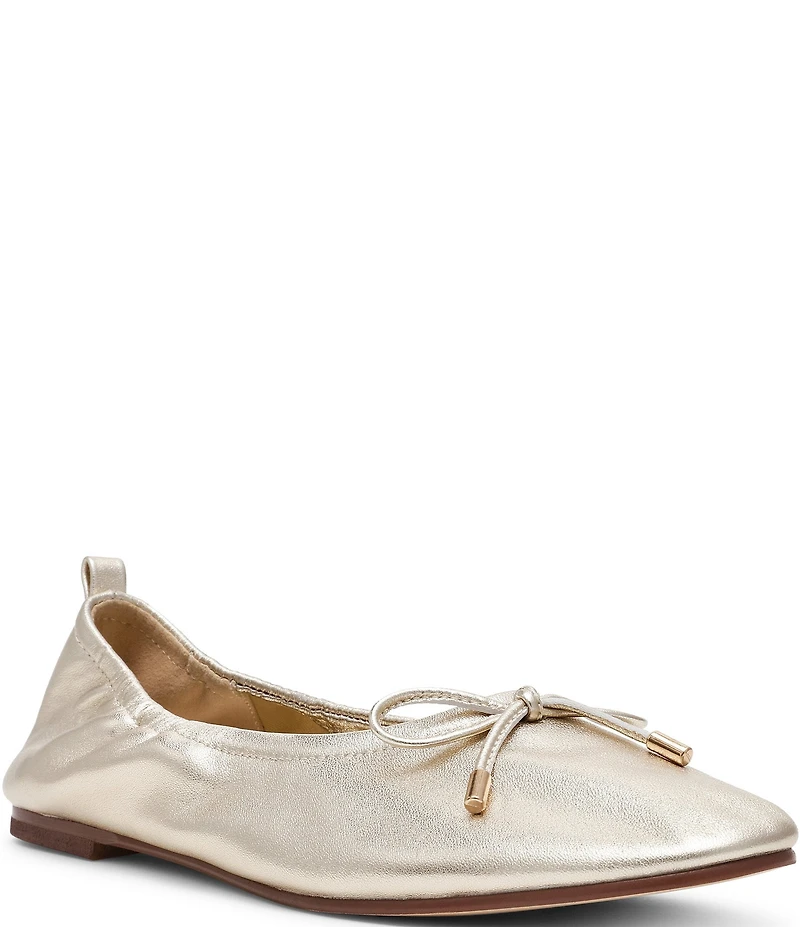 Steve Madden Jester Leather Bow Detail Ballet Flats