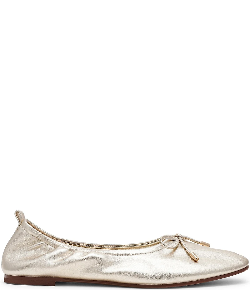 Steve Madden Jester Leather Bow Detail Ballet Flats