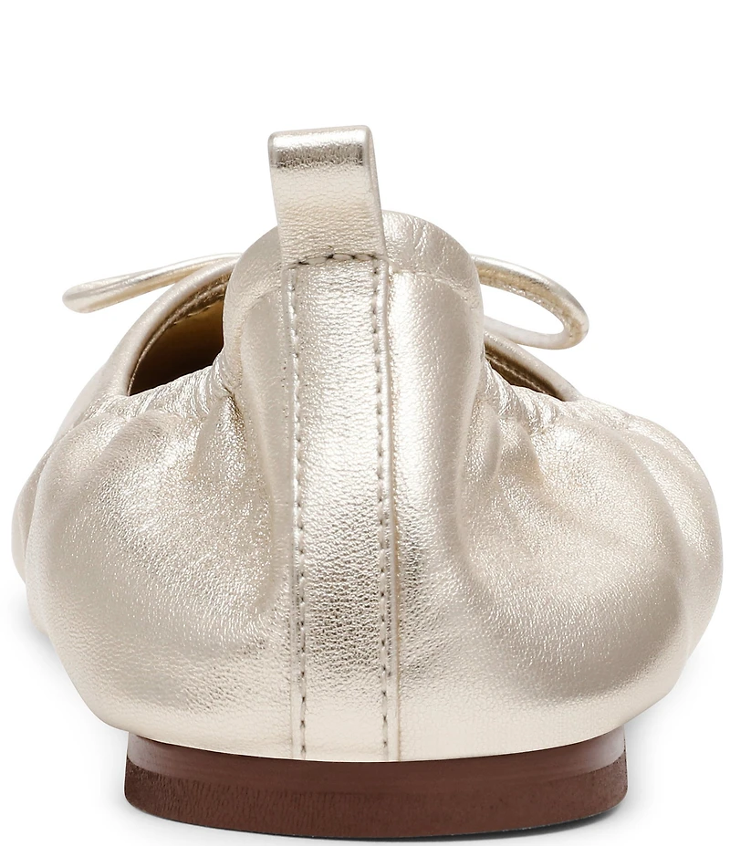 Steve Madden Jester Leather Bow Detail Ballet Flats