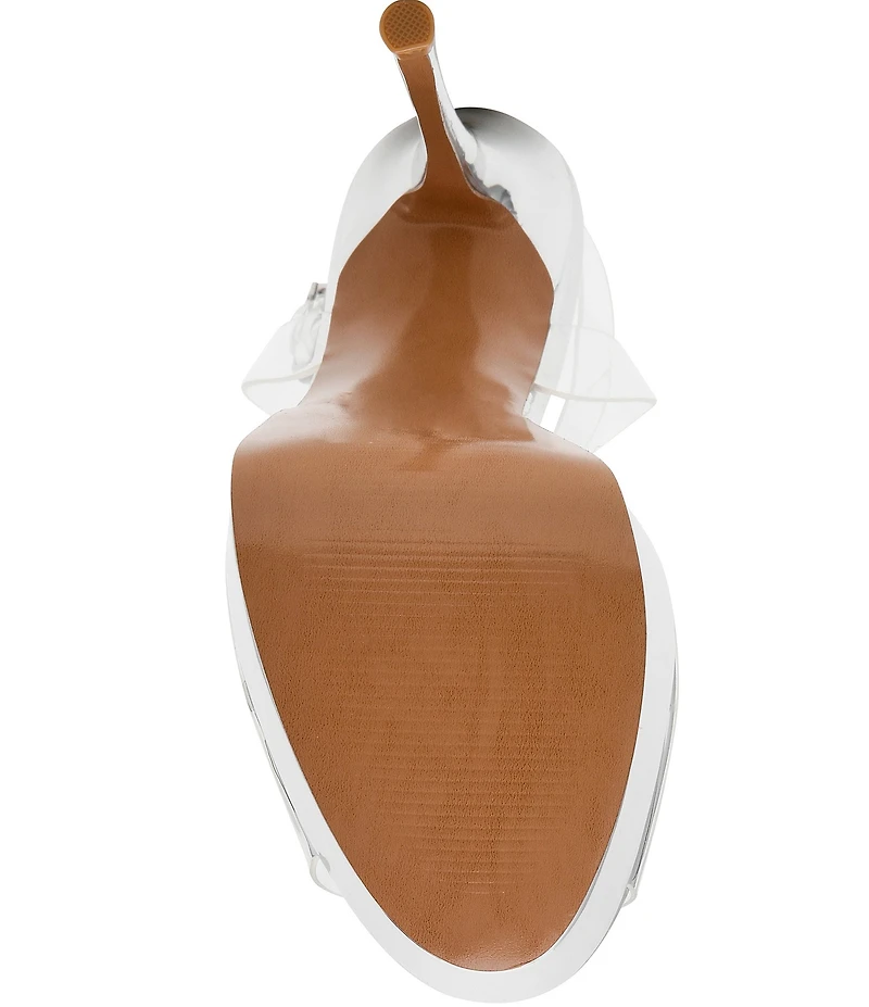 Steve Madden Jezzica Clear Platform Stiletto Dress Sandals