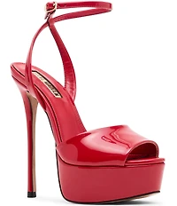 Steve Madden Jezzica Patent Platform Stiletto Dress Sandals