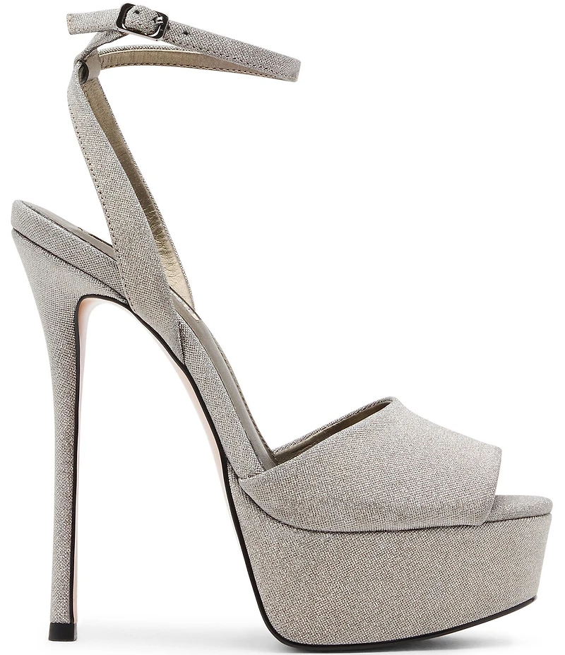 Steve Madden Jezzica Shimmer Platform Stiletto Dress Sandals