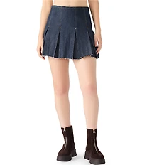 Steve Madden Joan Pleated Denim Mini Skirt