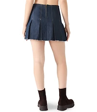 Steve Madden Joan Pleated Denim Mini Skirt
