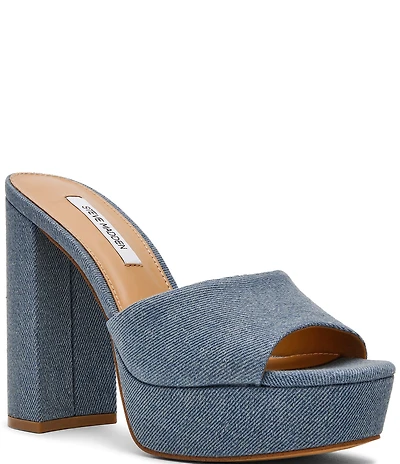 Steve Madden Joel Denim Platform Dress Sandals