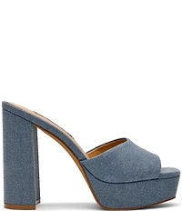 Steve Madden Joel Denim Platform Dress Sandals