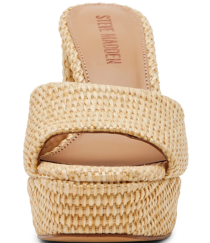 Steve Madden Joel Raffia Platform Dress Sandals