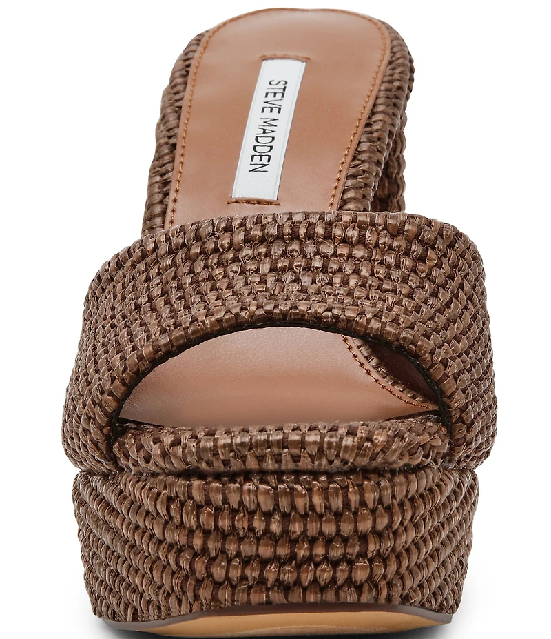 Steve Madden Joel Raffia Platform Dress Sandals