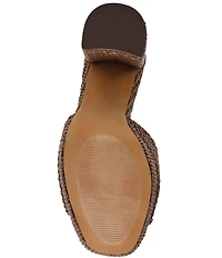 Steve Madden Joel Raffia Platform Dress Sandals
