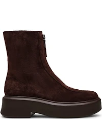 Steve Madden Jones Front-Zip Suede Platform Booties