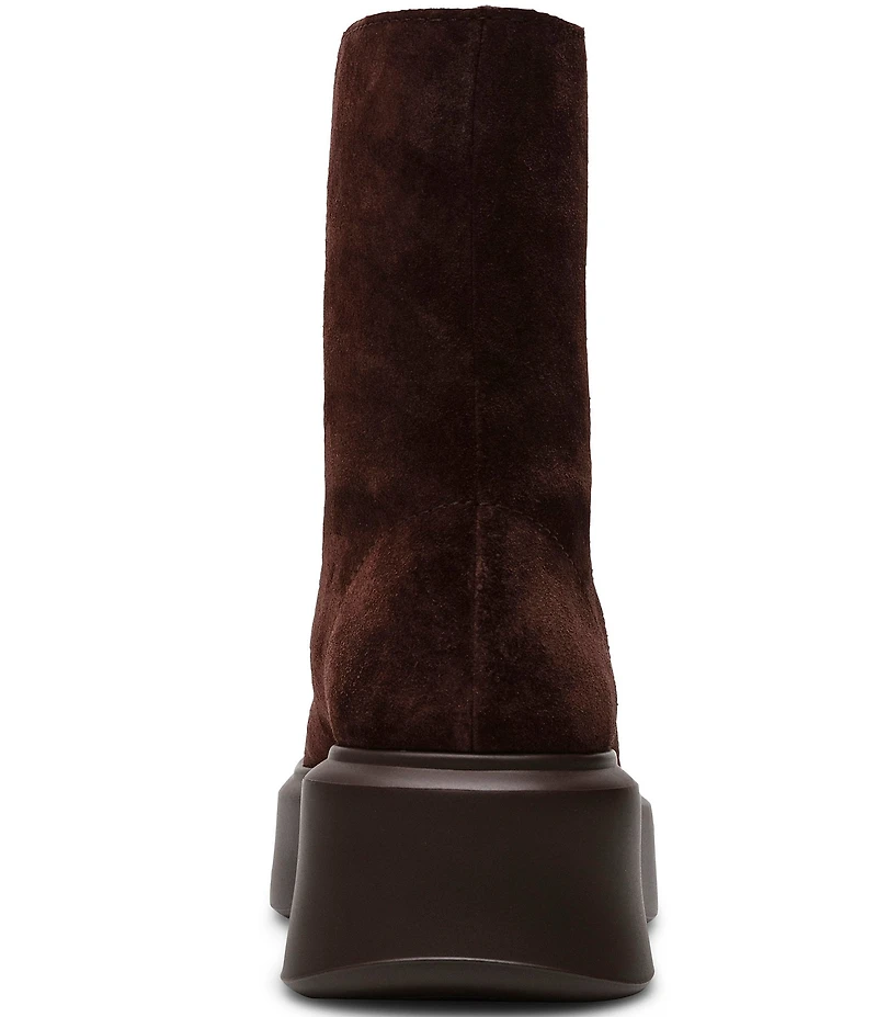 Steve Madden Jones Front-Zip Suede Platform Booties
