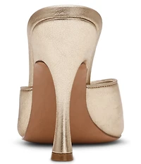 Steve Madden Jules Leather Peep Toe High Stiletto Dress Mule Sandals