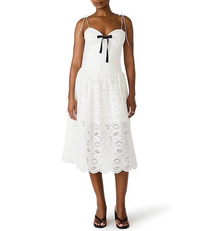 knee length dresses for ladies J.Crew Green Cotton Eyelet Button-Down Dress main image 1