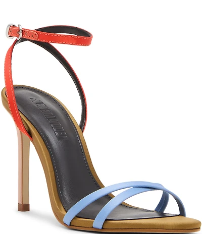 Steve Madden Jypsey Colorblock Satin Strappy Dress Sandals