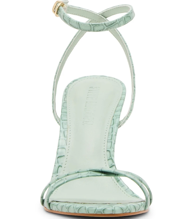 Steve Madden Jypsey Croco Strappy Dress Sandals