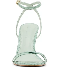 Steve Madden Jypsey Croco Strappy Dress Sandals