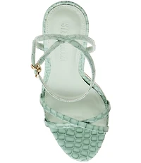 Steve Madden Jypsey Croco Strappy Dress Sandals