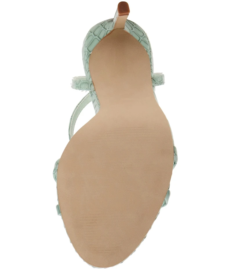 Steve Madden Jypsey Croco Strappy Dress Sandals