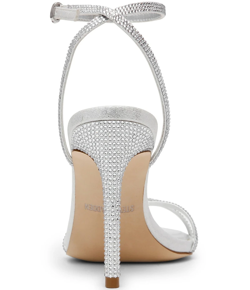 Steve Madden Jypsey Rhinestone Strappy Stiletto Dress Sandals