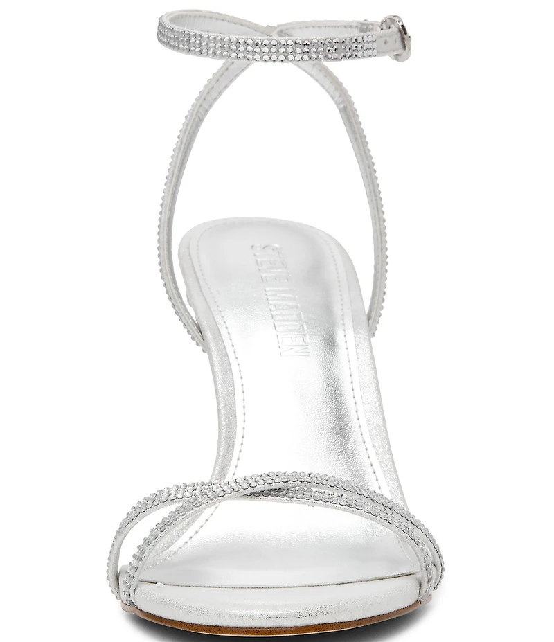 Steve Madden Jypsey Rhinestone Strappy Stiletto Dress Sandals