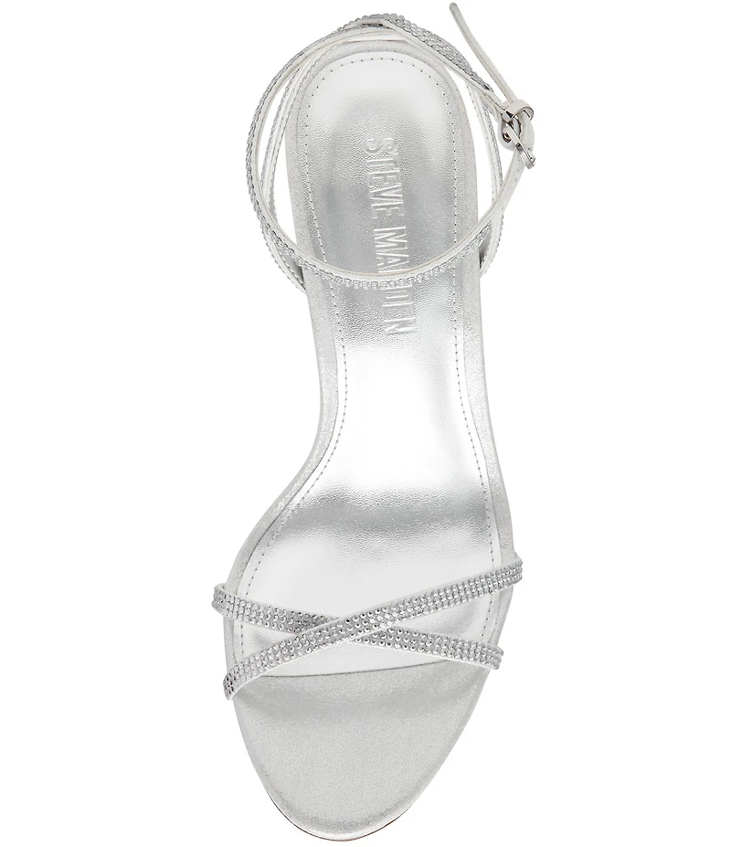 Steve Madden Jypsey Rhinestone Strappy Stiletto Dress Sandals