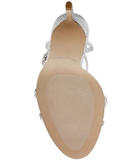 Steve Madden Jypsey Rhinestone Strappy Stiletto Dress Sandals