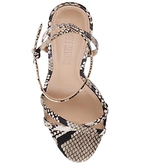Steve Madden Jypsey Snake Print Strappy Dress Sandals