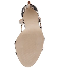 Steve Madden Jypsey Snake Print Strappy Dress Sandals
