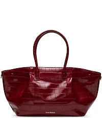 Steve Madden Kacey Belted Crocodile Embossed Utility Satchel Bag